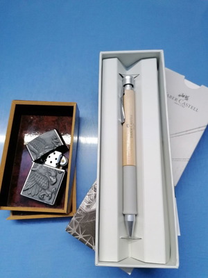 Faber Castell mechanical pencil new, 2 in 1 with lighter gift