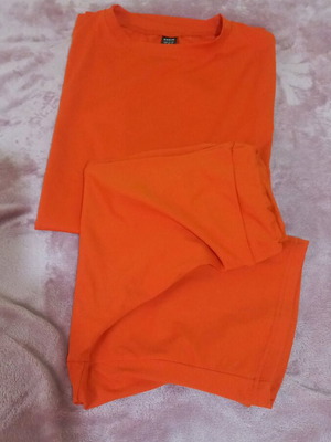 Orange blouse and leggings set like new