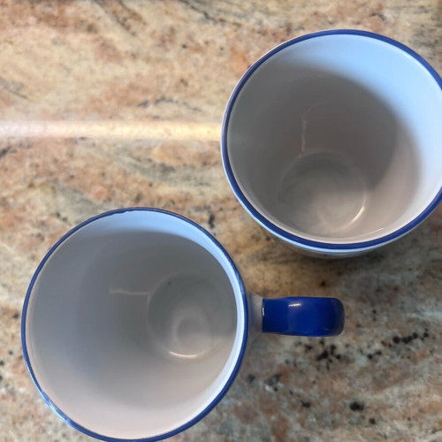 Small mugs used, set of 2 from the Netherlands for espresso or Greek coffee