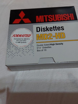 Mitsubishi 5.25 Diskettes 1.2mb Pack of 9 New