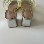 Zara silver mules size 37 used