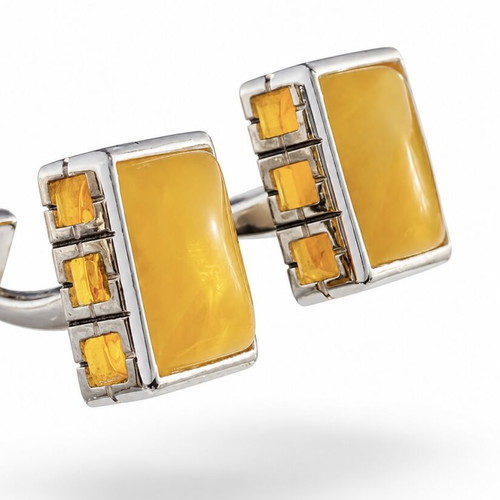 Baltic Amber Handmade 925 Sterling Silver Cufflinks