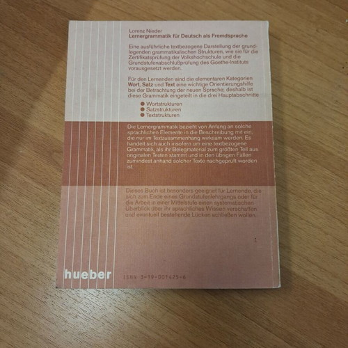 Lernergrammatik für Deutsch als Fremdsprache like new
