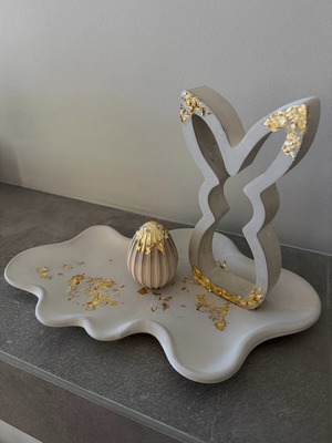Easter set handmade made to order with rabbit and egg