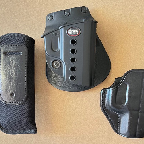 Walther PPS and Glock 26/27 pistol holsters used, set of 2
