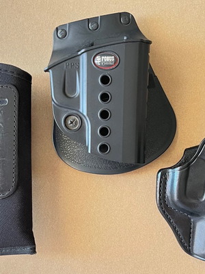 Walther PPS and Glock 26/27 pistol holsters used, set of 2