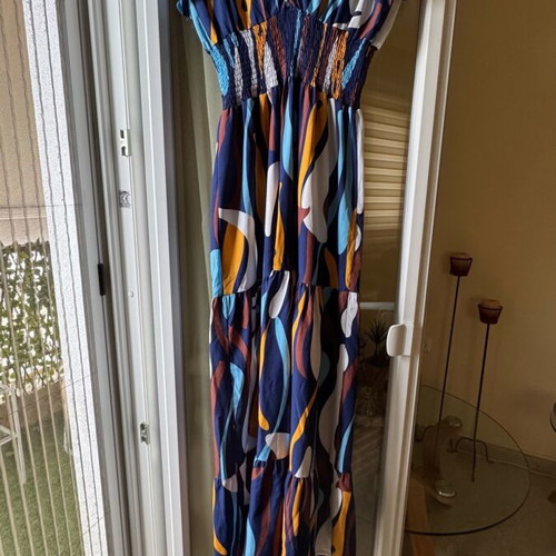Doca maxi summer dress like new, size M, multicolor