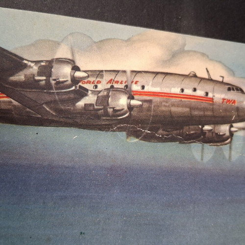 TWA Vintage Postcard Used From 1950s