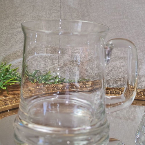 Set of 2 glass beer mugs 300 ml and 500 ml, Austria