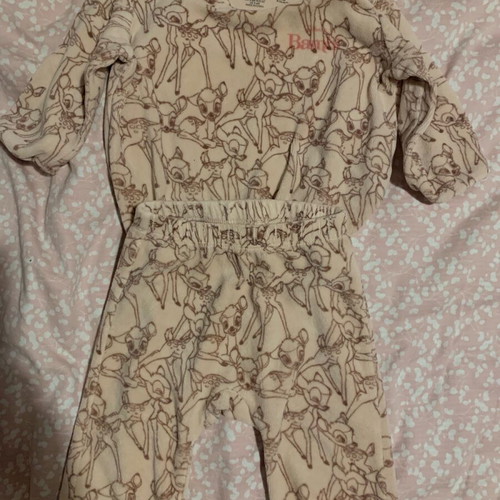 H&M Bambi baby set used, organic cotton, up to 6 months
