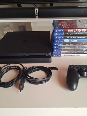 PlayStation 4 Slim κονσόλα 500GB με χειριστήριο και 20 παιχνίδια