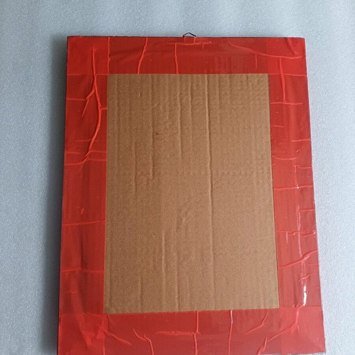 Handmade Bowie frame in red with Space Oddity lyrics new