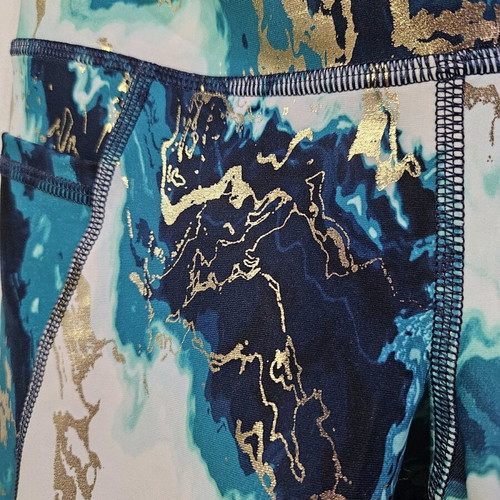 Biker shorts με μαρμάρινο σχέδιο και τσέπες Old Navy σαν καινούργιο