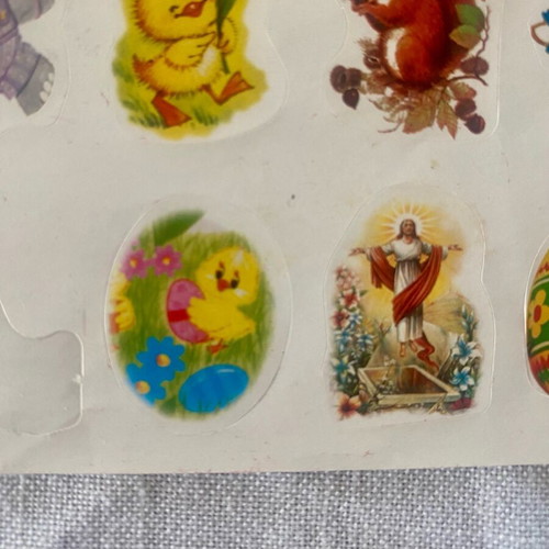 Vintage Easter stickers like new from 80s and 90s