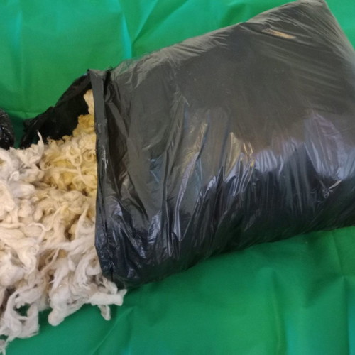 Sheep wool new, unprocessed and washed for knitting