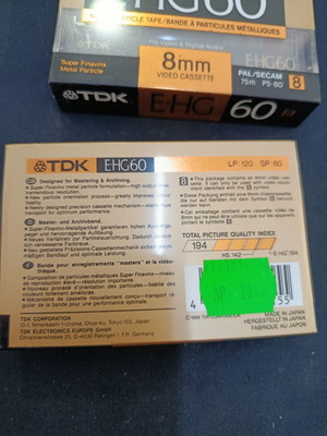 Λοτ 4 σφραγισμένες κασέτες κάμερας TDK E-HG60