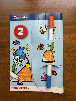 Oppi and Ilo colouring book 2025 with marker, new, Hesburger kids meal
