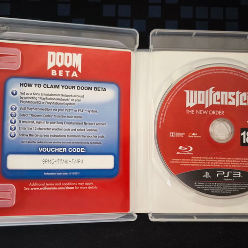 Wolfenstein The New Order PS3 game