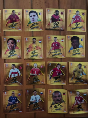 TOPPS EURO 2024 SP αυτοκόλλητα καινούργια, σετ με 21 χρυσά signed