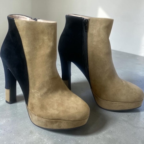 CafèNoir women's ankle boots like new, size 36, brown/black two-tone