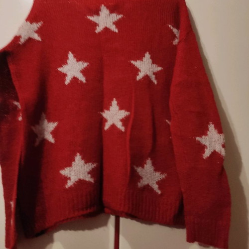 Superdry wool Christmas sweater used, red, size M