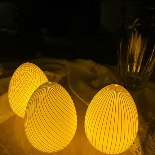 3D Printed Easter Eggs with LED Tealights New Decorative Lights