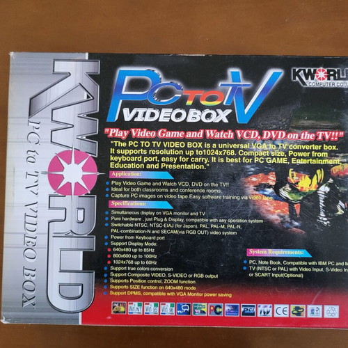 KWorld PC to TV Video Box like new