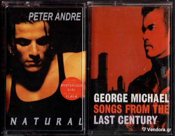  k065 dio (2) mazi afthentikes kasetes emporiou 1) GEORGE MICHAEL Songs from the last Century 2) PETER ANDRE Natural
