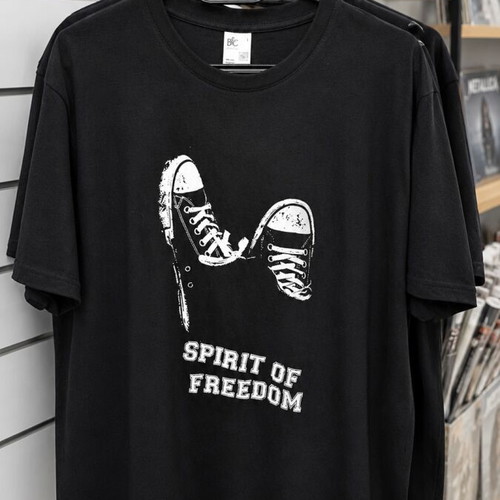 Spirit of Freedom cotton T-shirt, size Large, black