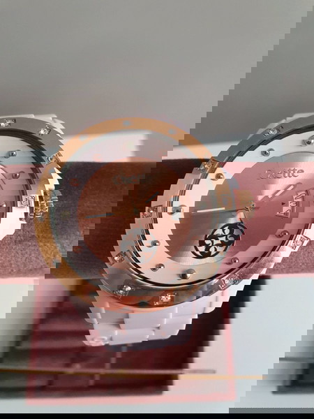Oxette Pop Pink Rubber Strap ροζ ρολόι ροζ χρυσό καντράν