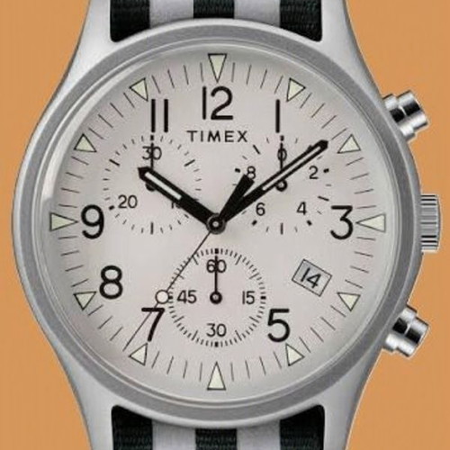 Timex MK1 Chronograph 40mm Unisex Watch with Reversible Fabric Strap Like New