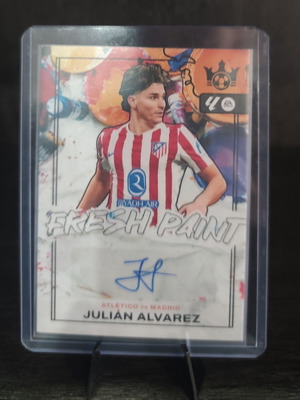 Julian Alvarez autograph 7/8 Panini Fresh Paint card