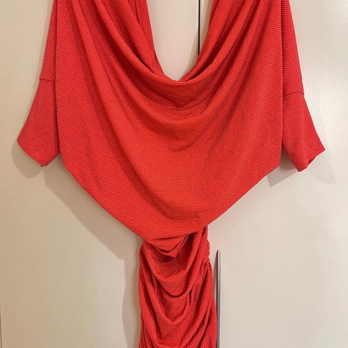 Draped dress coral like new, size XS/S