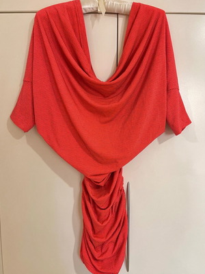 Draped dress coral like new, size XS/S