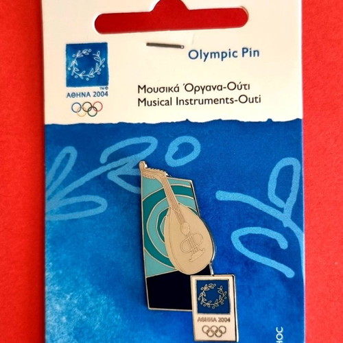 Athens 2004 collectible pins set of 6 musical instruments new