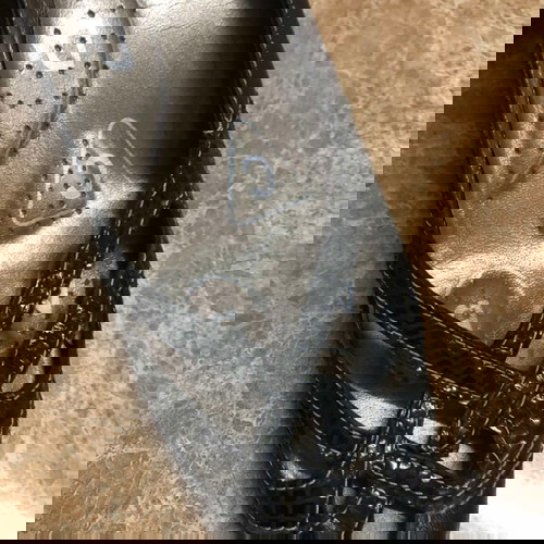 Γόβες Senza Marca μεταχειρισμένες, μαύρες, γνήσιο δέρμα, μέγεθος 38