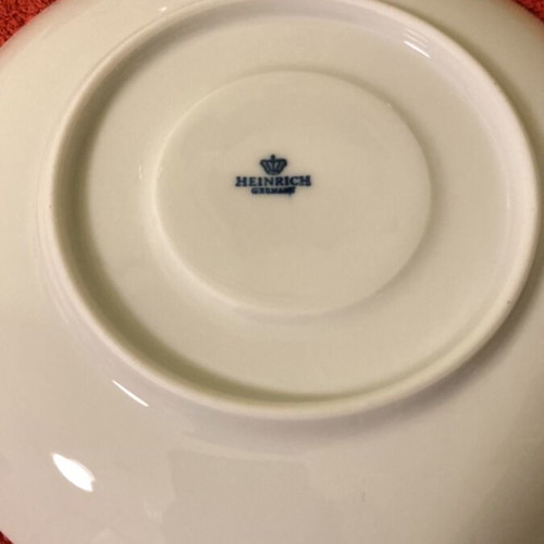 Heinrich Germany tea cups used, set of 4 with saucers