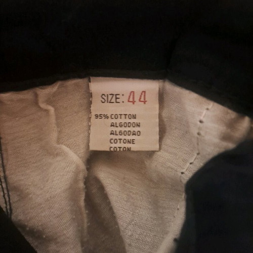 Dark blue pants used, size 44, slim fit