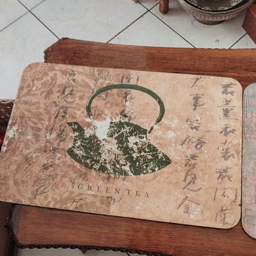 Vintage decorative placemat used, Japanese style