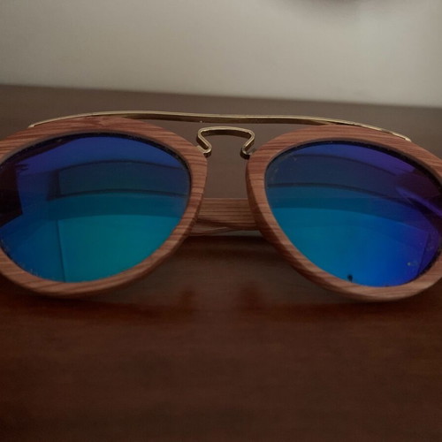 Sunglasses used, blue and brown