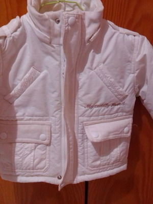 Baby white jacket used for girl 9 months