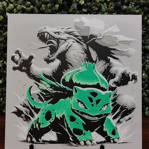 Bulbasaur Evolution Pokemon Hueforge 3D printed embossed portrait new