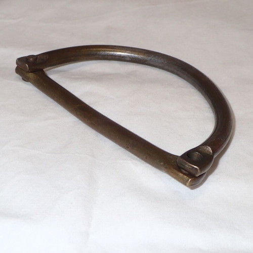 Vintage brass D-type locking ring used for military bags