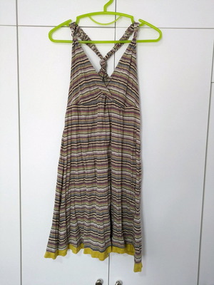 Καλοκαιρινό ριγέ φόρεμα μεταχειρισμένο, πολύχρωμο, μέγεθος M