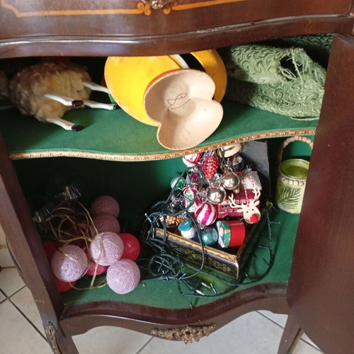 Marquetry Dressing Chest with Copper Decoration Like New