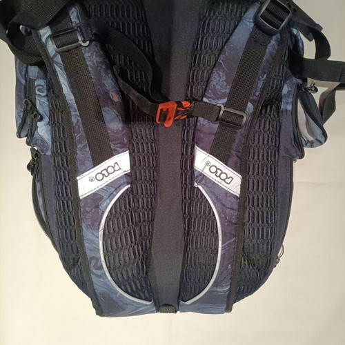 Polo Widen school backpack used, 30lt, colorful with bottle holder