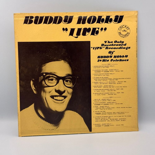 Buddy Holly "Live" vinyl record