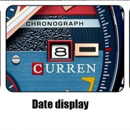 Ρολόι Curren Luxury Chronograph καινούργιο, μπλε και χρυσαφί