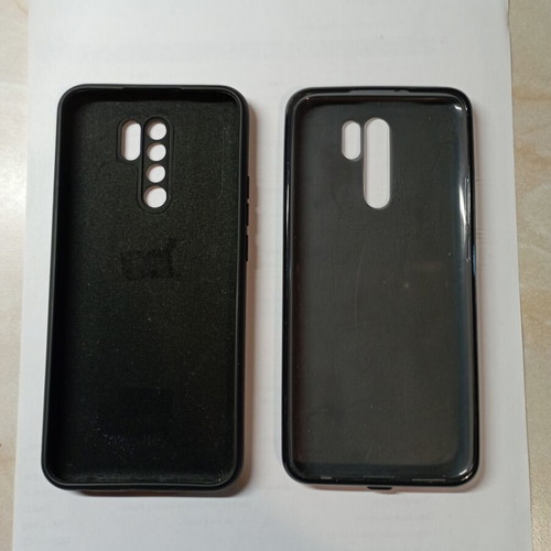 Redmi 9 64GB used smartphone with 2 cases and 2 screen protectors