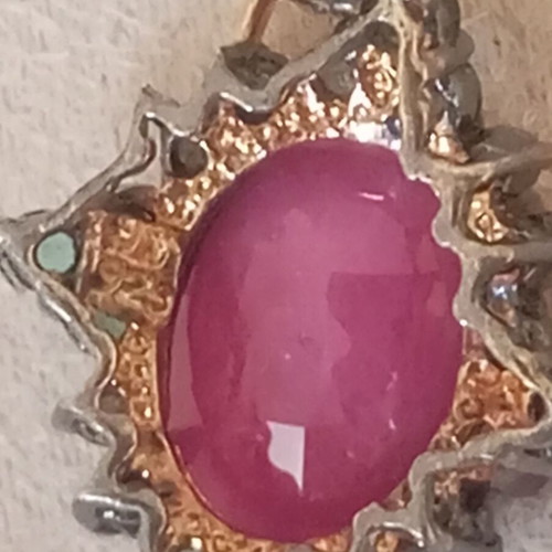 Silver and gold earrings with semi-precious stones like new